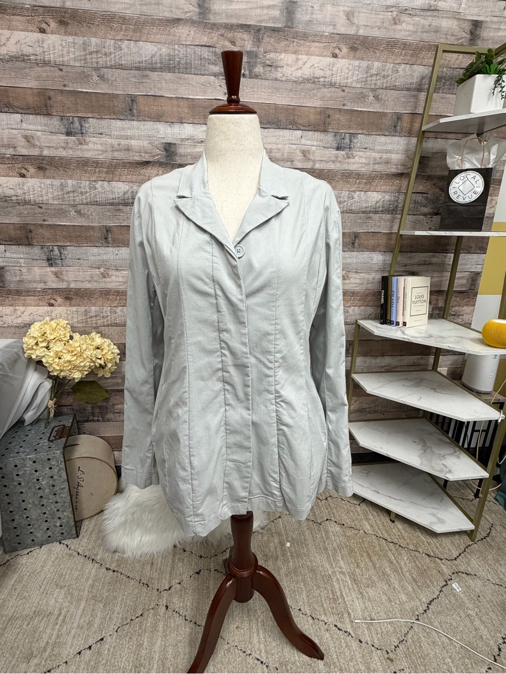 Phillip Lim Grey Long Sleeve Notch Lapel Jacket L